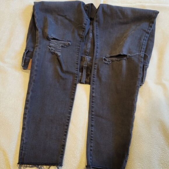 Madewell 9" High-Rise Skinny, faded black sz 34 - Picture 4 of 14